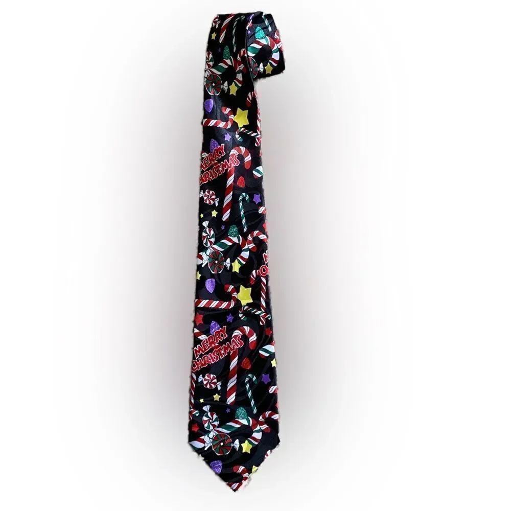 Steve Harris Hand Made Christmas Holiday Candy Cane Neck Tie
